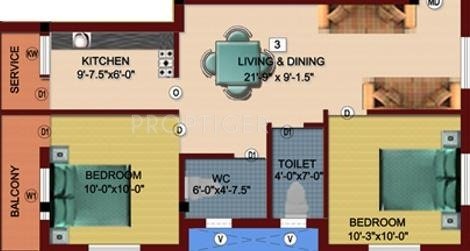 Rajni Appu Villa (2BHK+2T (802 sq ft) 802 sq ft)