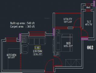 Eswar Dhruvam (1BHK+1T (540 sq ft) 540 sq ft)