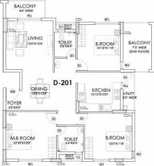 Perody Classic (3BHK+3T (1,567 sq ft) 1567 sq ft)