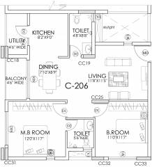 Perody Classic (2BHK+2T (1,061 sq ft) 1061 sq ft)