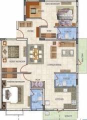 Inspire South (3BHK+3T (1,590 sq ft) + Pooja Room 1590 sq ft)