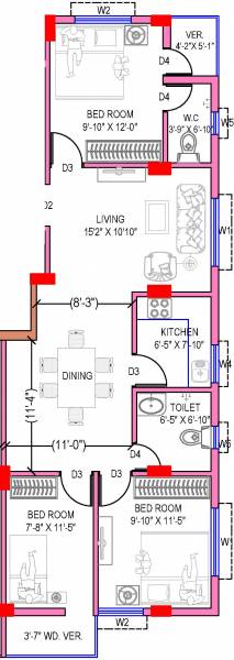 floorPlan of Danish Sahini CHS