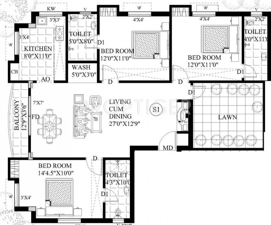 Guru Aishwarya (3BHK+3T (1,400 sq ft) 1400 sq ft)