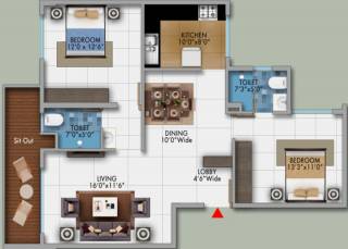 Sumukha Tropical Garden (2BHK+2T (1,198 sq ft) 1198 sq ft) Sumukha Tropical Garden (2BHK+2T (1,198 sq ft) 1198 sq ft)
