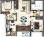 Krishnaja Northcity (2BHK+2T (885 sq ft) 885 sq ft)