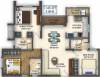 Krishnaja Northcity (3BHK+3T (1,145 sq ft) 1145 sq ft)