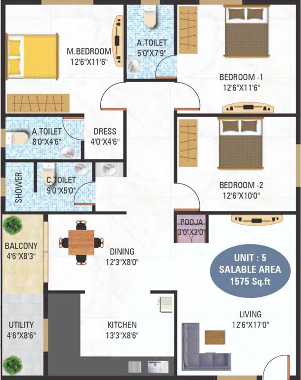 5 Elements GR Lotus (3BHK+3T (1,575 sq ft) 1575 sq ft) 5 Elements GR Lotus (3BHK+3T (1,575 sq ft) 1575 sq ft)
