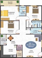 5 Elements GR Lotus (3BHK+3T (1,660 sq ft) 1660 sq ft)