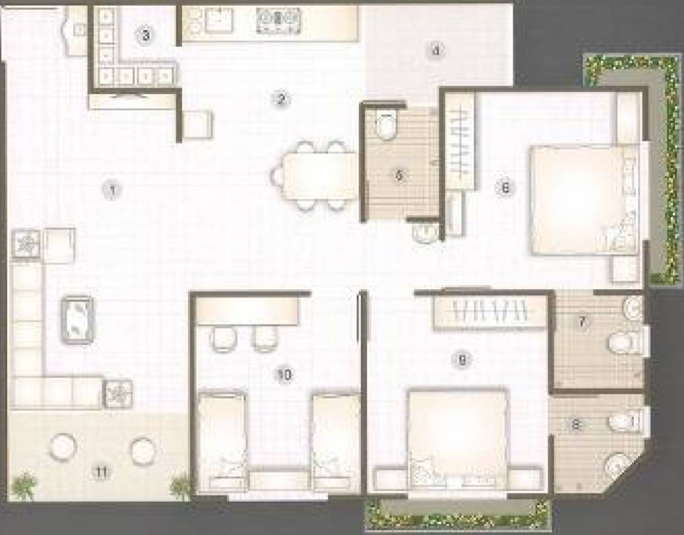 Mitsumi Ashtmangal Nest (3BHK+3T (1,980 sq ft) 1980 sq ft)