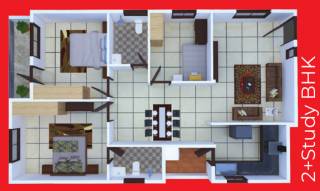 Brindavan Signature (2BHK+2T (1,326 sq ft) + Study Room 1326 sq ft) Brindavan Signature (2BHK+2T (1,326 sq ft) + Study Room 1326 sq ft)