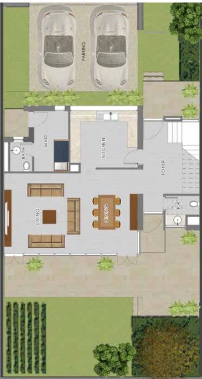 Damac Park Villas Pelham (3BHK+3T (2,423.78 sq ft) + Servant Room 2423.78 sq ft)