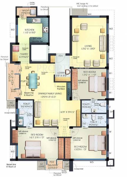 Casagrand Trinity (3BHK+3T (2,385 sq ft) 2385 sq ft)