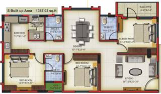 Span Span Krishna (3BHK+3T (1,387.03 sq ft) 1387.03 sq ft) Span Span Krishna (3BHK+3T (1,387.03 sq ft) 1387.03 sq ft)