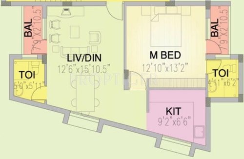 DABC Acacia (1BHK+2T (777 sq ft) 777 sq ft) DABC Acacia (1BHK+2T (777 sq ft) 777 sq ft)