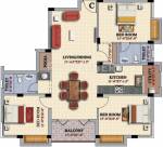 Casagrand Tulipso (3BHK+2T (1,488 sq ft)   Pooja Room 1488 sq ft)