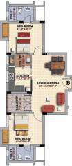 Casagrand Tulipso (2BHK+2T (980 sq ft) 980 sq ft)