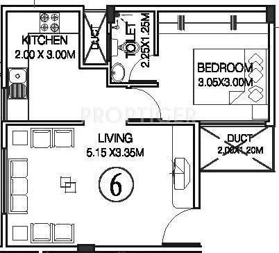 Kataria Residency (1BHK+1T (565 sq ft) 565 sq ft) Kataria Residency (1BHK+1T (565 sq ft) 565 sq ft)