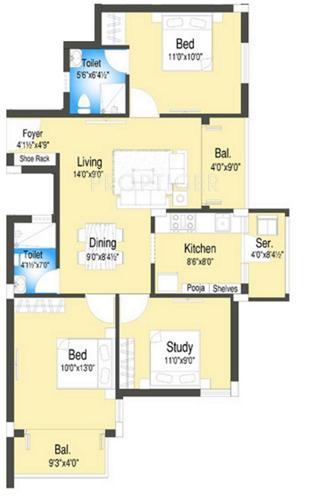DABC Euphorbia Phase 1 (3BHK+2T (1,147 sq ft) 1147 sq ft) DABC Euphorbia Phase 1 (3BHK+2T (1,147 sq ft) 1147 sq ft)