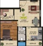 Sekaran Roseville (1BHK+1T (585 sq ft) + Study Room 585 sq ft) Sekaran Roseville (1BHK+1T (585 sq ft) + Study Room 585 sq ft)