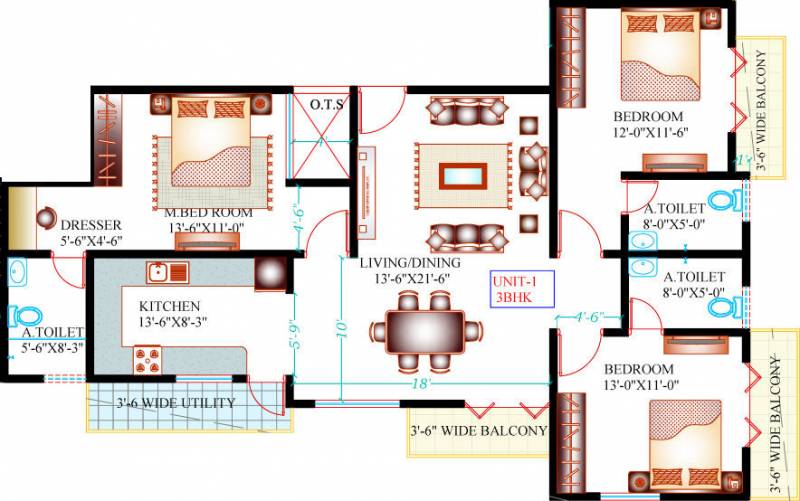 Amigo Amigo Cockburn (3BHK+3T (1,644 sq ft) 1644 sq ft)