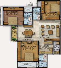 Mahaveer Ranches Phase II (3BHK+3T (1,518 sq ft) 1518 sq ft)