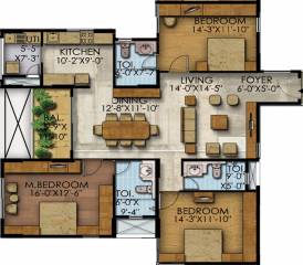 Mahaveer Ranches Phase II (3BHK+3T (1,725 sq ft) 1725 sq ft)