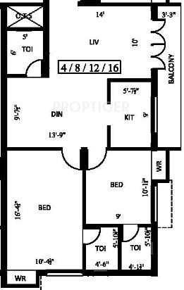 Rams Maurya (2BHK+3T (1,260 sq ft) 1260 sq ft)
