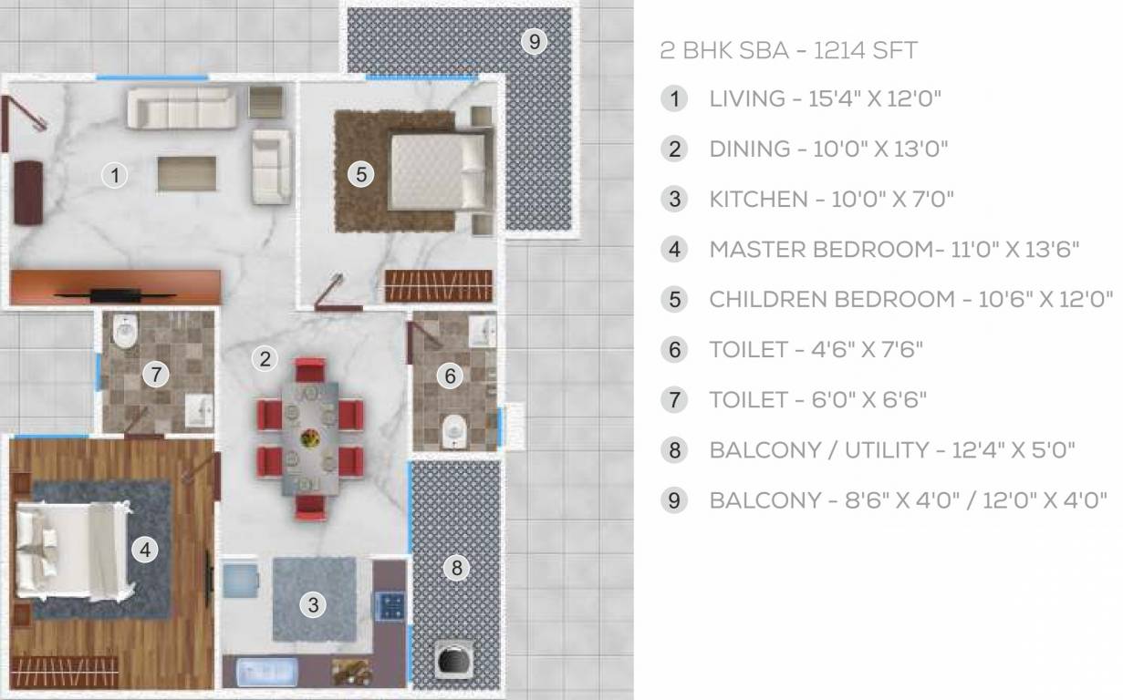 Garudathri Vibhuthi Residency (2BHK+2T (1,214 sq ft) 1214 sq ft) Garudathri Vibhuthi Residency (2BHK+2T (1,214 sq ft) 1214 sq ft)