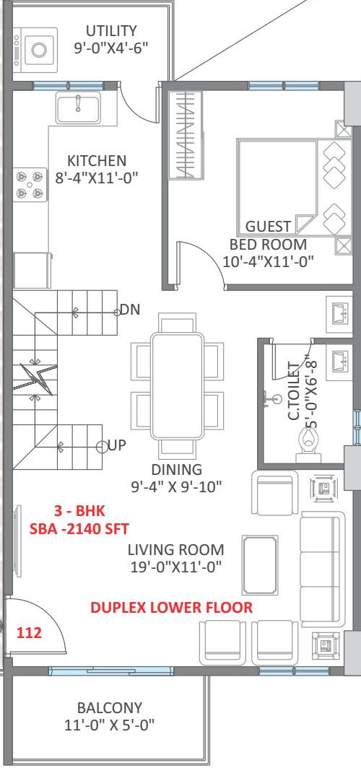 Prominent LNS Prominent East Winds (3BHK+3T (2,140 sq ft) 2140 sq ft)