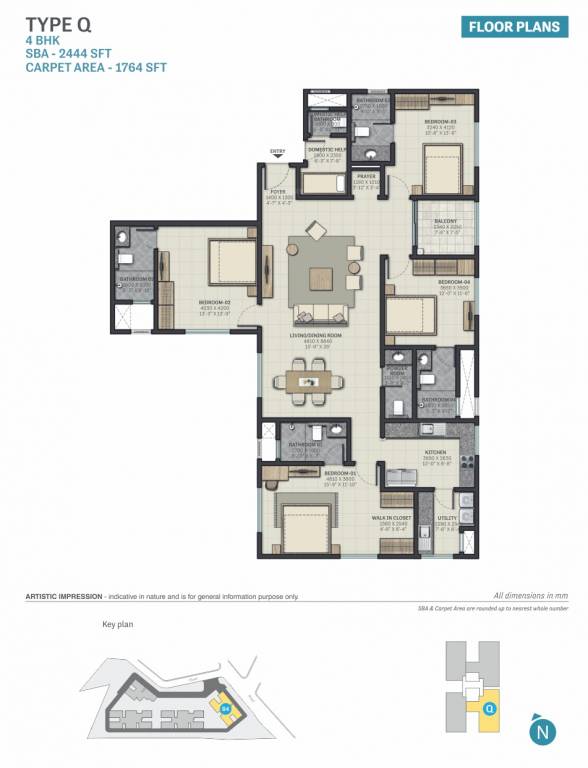 Sobha Palacia (4BHK+5T (2,444 sq ft) 2444 sq ft) Sobha Palacia (4BHK+5T (2,444 sq ft) 2444 sq ft)