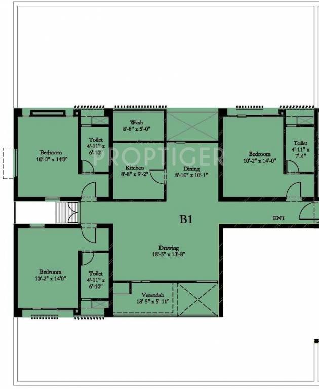 Hiland Golf Greens (3BHK+3T (1,993 sq ft) 1993 sq ft) Hiland Golf Greens (3BHK+3T (1,993 sq ft) 1993 sq ft)
