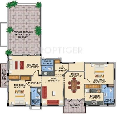 Casagrand Coral Reef (3BHK+3T (1,783 sq ft) 1783 sq ft)