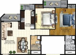 Rishita Mulberry Heights Phase 1 (2BHK+2T (1,282 sq ft) 1282 sq ft)
