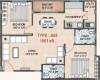 KMN Calista (2BHK+2T (1,061 sq ft) 1061 sq ft)