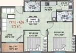 KMN Calista (2BHK+2T (975 sq ft) 975 sq ft)