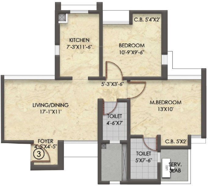 Raymond Realty Phase II (2BHK+2T (629.90 sq ft) 629.9 sq ft) Raymond Realty Phase II (2BHK+2T (629.90 sq ft) 629.9 sq ft)