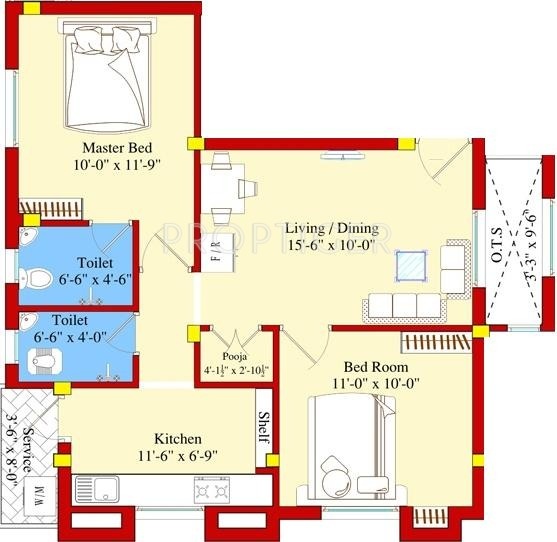 SBA Taraka (2BHK+2T (830 sq ft) Pooja Room 830 sq ft) SBA Taraka (2BHK+2T (830 sq ft) Pooja Room 830 sq ft)