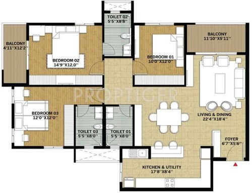 Brigade Pinnacle (3BHK+3T (1,770 sq ft) 1770 sq ft) Brigade Pinnacle (3BHK+3T (1,770 sq ft) 1770 sq ft)
