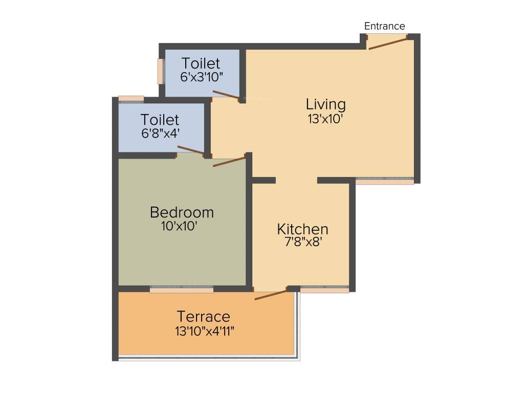 Diamond Nexus Nexus Gulmohar (1BHK+1T (379 sq ft) 379 sq ft)