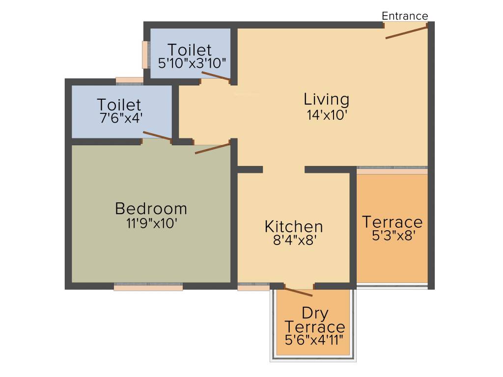 Diamond Nexus Nexus Gulmohar (1BHK+1T (419 sq ft) 419 sq ft)