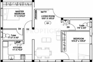 Anu Svaastha Garden (2BHK+2T (818 sq ft) 818 sq ft) Anu Svaastha Garden (2BHK+2T (818 sq ft) 818 sq ft)