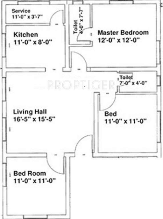 Anu Garnet (3BHK+2T (1,209 sq ft) 1209 sq ft) Anu Garnet (3BHK+2T (1,209 sq ft) 1209 sq ft)
