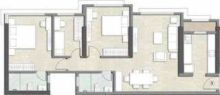 Kalpataru Bliss (2BHK+2T (861.22 sq ft) + Study Room 861.22 sq ft)
