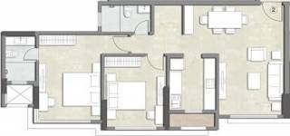 Kalpataru Bliss (2BHK+2T (746.80 sq ft) 746.8 sq ft)