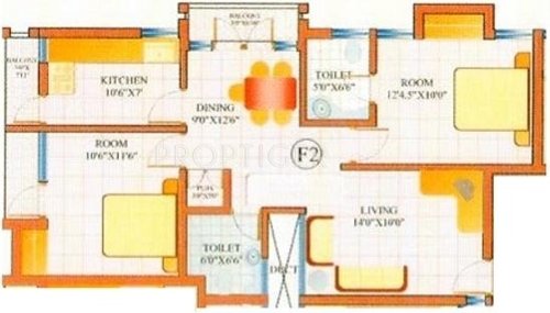 i1 Ramya Tulip (2BHK+2T (1,200 sq ft) 1200 sq ft)