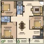Saranya Homes (3BHK+2T (1,428 sq ft) 1428 sq ft)