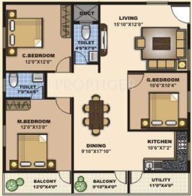 Saranya Homes (3BHK+2T (1,428 sq ft) 1428 sq ft)