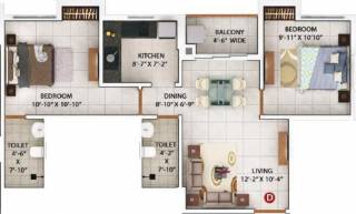 Merlin Pristine (2BHK+2T (728 sq ft) 728 sq ft) Merlin Pristine (2BHK+2T (728 sq ft) 728 sq ft)