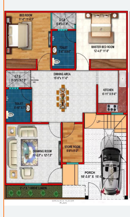  enclave phase 3 Floor Plan Ground Floor Plan