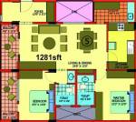Pujitha Orchid (2BHK+2T (1,281 sq ft) 1281 sq ft) Pujitha Orchid (2BHK+2T (1,281 sq ft) 1281 sq ft)